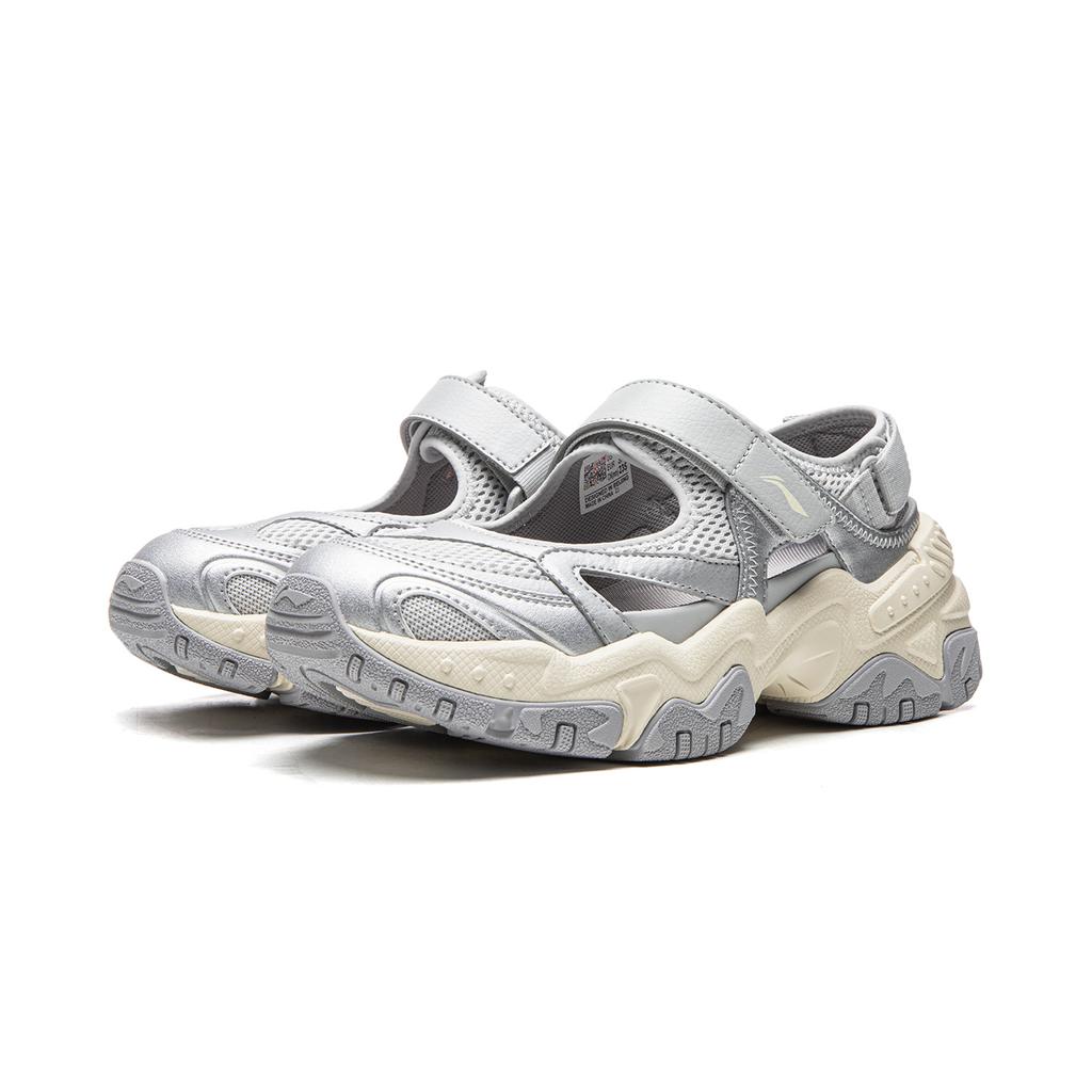 Li Ning Brown Sugar Slip Resistant, Abrasion Resistant, Lightweight River Trekking Shoes Women's Gray Silver AGUW014-1