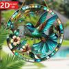 2D hummingbird & flower catcher for windows, walls, and gardens. A perfect gift for loved ones.