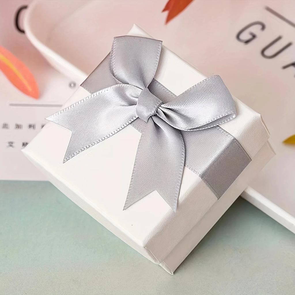1pc-Jewelry Box Bow Ribbon Packaging Box Ring Necklace Pendant Earrings Paper Jewelry Box Gift Box