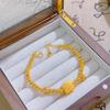 Six-Flower Lotus Pod Auspicious Beast Bracelet Women 24K Gold AU999 Classic Chinese Style, Blessing
