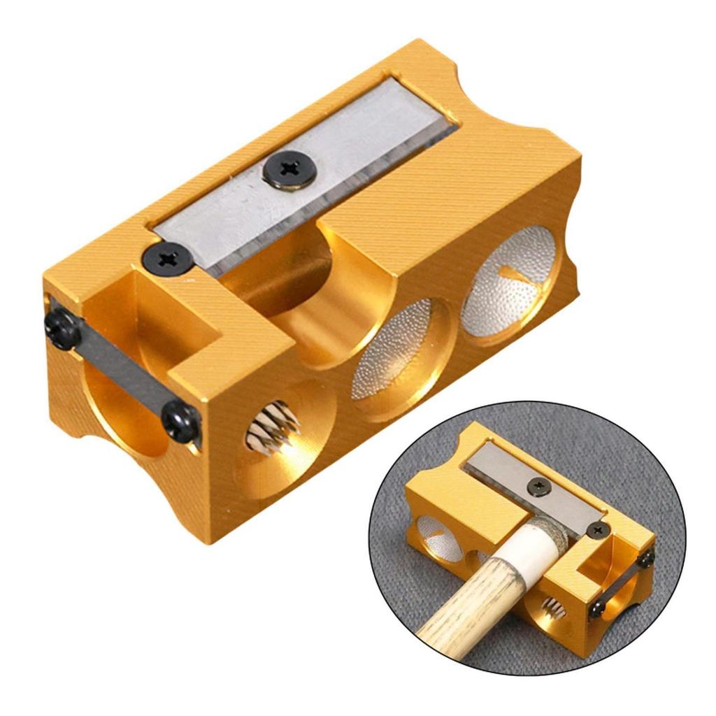 Pool Cue Tip Repair Tool Improve Cue Accuracy Aluminum Pool Cue Shaper Portable Multifunction Billiard Cue Tip Grinder