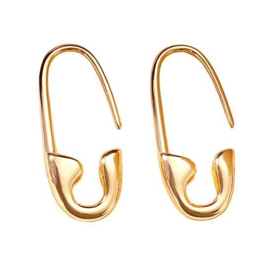 Sicherheitsnadel Ohrringe für Damen Minimalistische Hoop Pin Ohrringe Moderne Ohr-Creolen Stecker für täglichen Schmuck Street Dating Party
