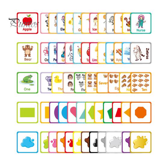 

60 шт./набор детских флеш-карточек ABC Алфавит Английские слова Форма Цвет Цифры Животные Дошкольное обучение Малыши Мальчики Девочки Образовательные Познавательные A