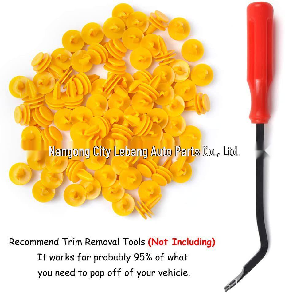 100PCS Golden Yellow Nylon Car Retainers for Ford, Chrysler, Cherokee