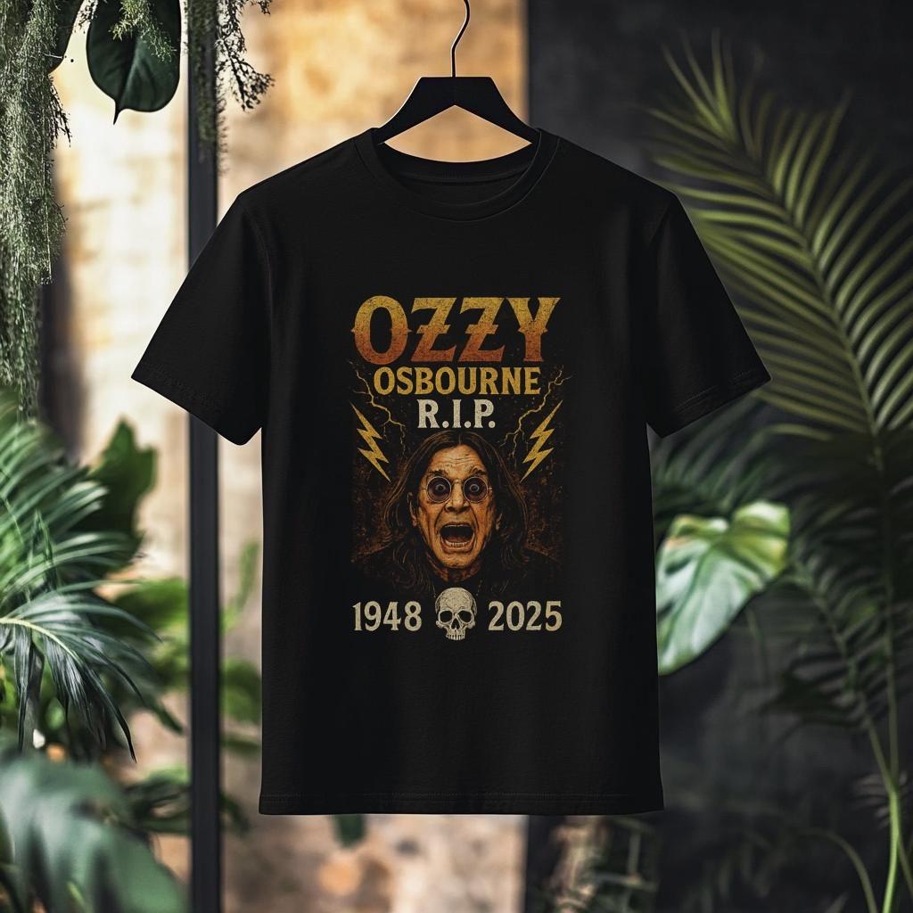 

Ozzy Osbourne Memorial TShirt RIP 19482025 Memorial Ozzy Shirt Rock Legend Woman Man Summer Cotton Graphic T Shirts S