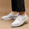 Fashion New Men's White Black Lace Up Patent Leather Oxford Shoes Designer Male Formal Wedding Prom Dress Homecoming Footwear