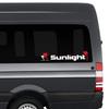 Kreativer Sonnenlicht Camping Aufkleber für Van Camper Wohnwagen LKW Wohnmobil RV Motor Vinyl Aufkleber Auto Karosserie Dekoration Zubehör