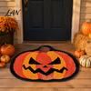 Thickened Cashmere-like Rug Halloween Bath Mat, Non-Slip Fluffy Ghost Rug, Gothic Pumpkin Absorbent Washable Dirt-resistant Floor Mat Bathroom