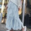 Women Spring Summer Elastic High Waist Long Mesh Skirt Womens  Skirt