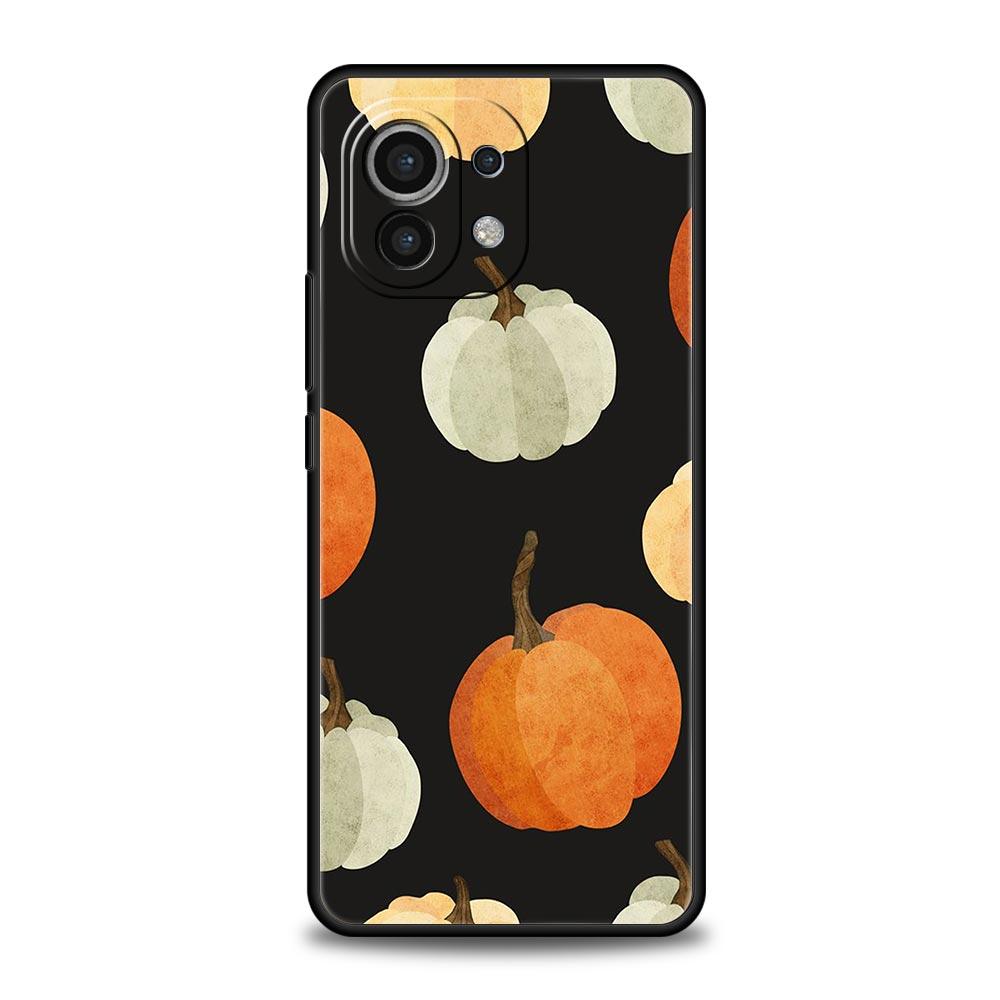 Phone Case For Xiaomi Mi 14 13 12 11 Lite 13T 12T 11x 11T 10T Pro 9T Note 10 Lite Cover Autumn Leaves Fall Fox Pumpkin Halloween