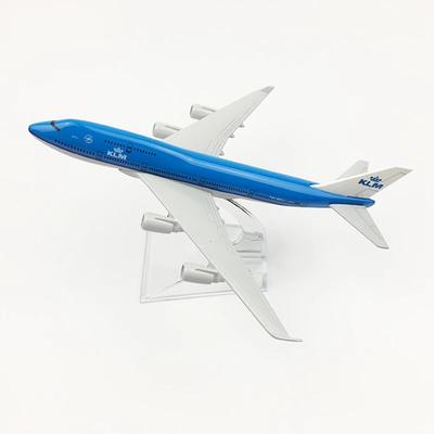 Statyczny model samolotu 16 cm 1:400 dla Boeinga B747-400 KLM Model Samolotu Ekspozycja Stop Skala Samolot Kolekcjonerski Pamiątki Biuro