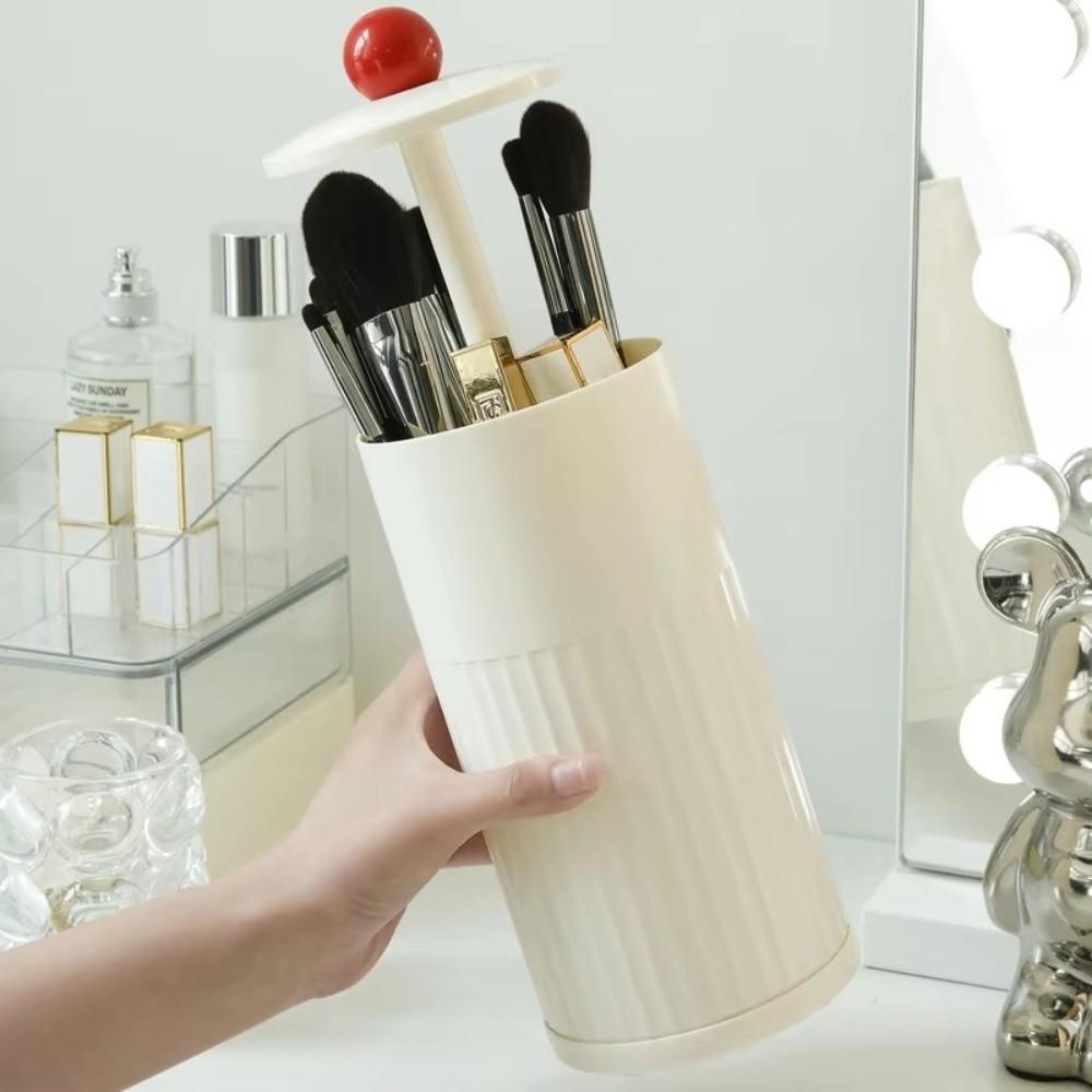 Plastic Makeup Brush Storage Box Automatic Lifting Cosmetic Storage Box Container  Dressing Table