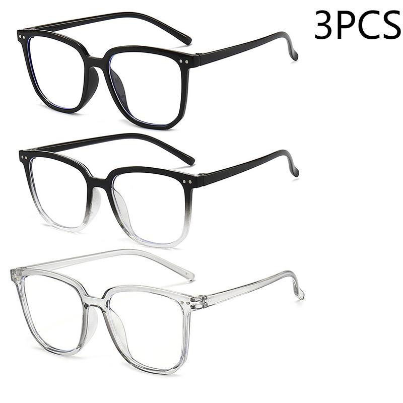 Anti-blue Light Glasses for Women with Regular Eyeglass Frame Finished Retro Flat Light Frame