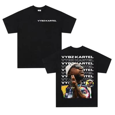 Rapper Vybz Kartel 2025 Album Graphic T Shirt Men's Summer Fashion Oversized T Shirt Hip Hop Gothic Short Sleeve Tees Streetwear