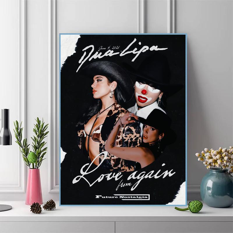Dua Lipa Music Star 100% Round Full Drill 5D DIY Diamond Painting Embroidery Cross Stitch Rhinestone Décor