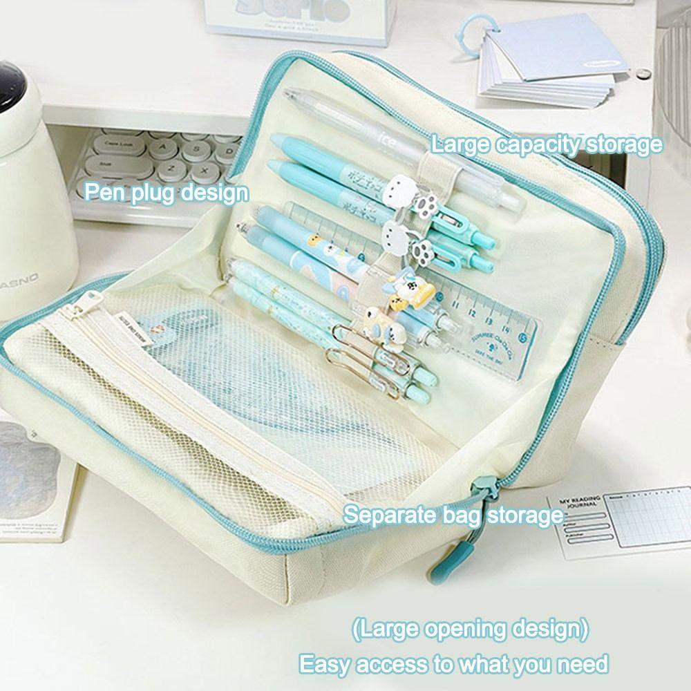 Large Capacity Pencil Bag 4-layer Pen Bags High-value Stationery Case  Back-to-school Gift
