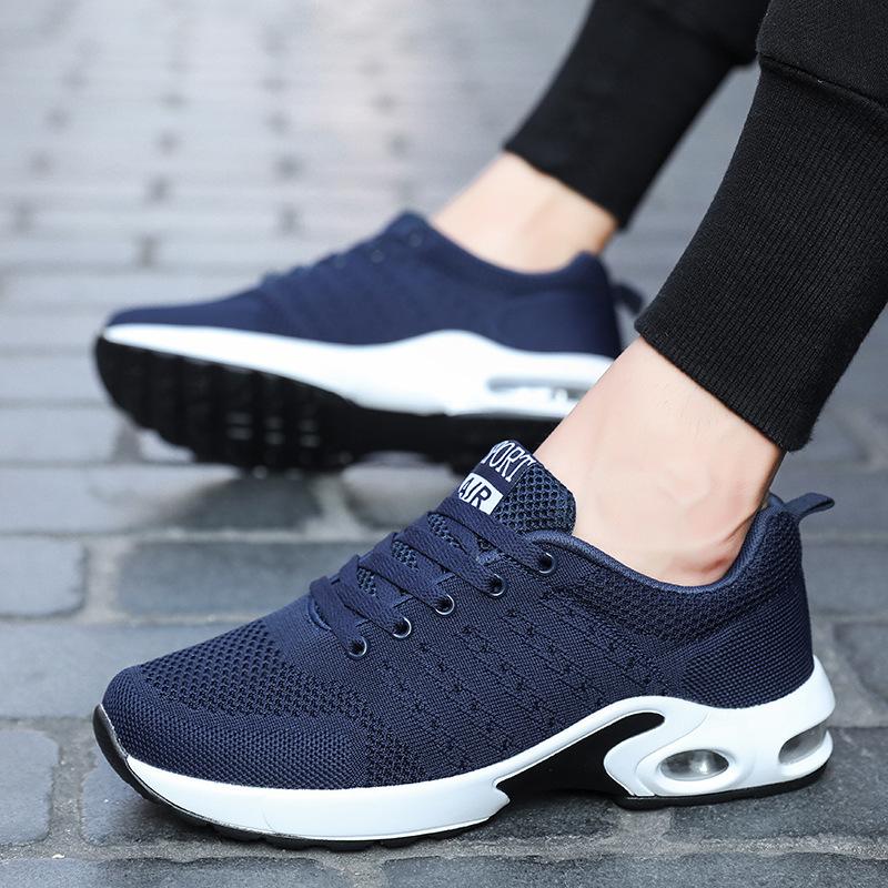 Herren Freizeit-Sneaker Atmungsaktive Leichte Sneaker Outdoor Mesh Schwarz Laufschuhe Jogging Tenis Walking Zapatillas De Deporte