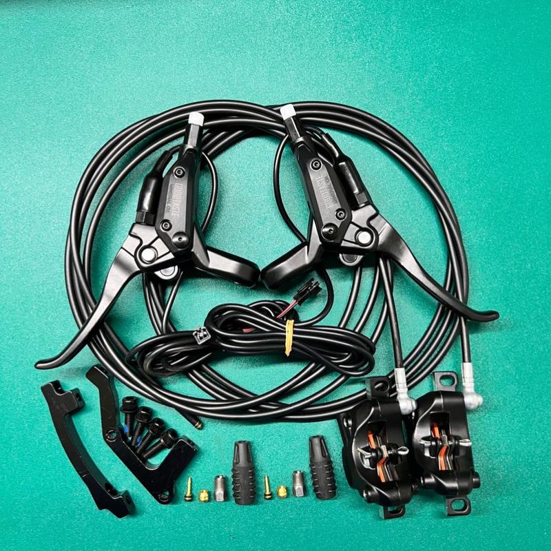 Power-off Oil Brake 3 Pin Folding E-bike Handle Brakes Hydraulic Pump Up Lever Mountain Bike XOD Sm2a Outdoor Cyling Accessories