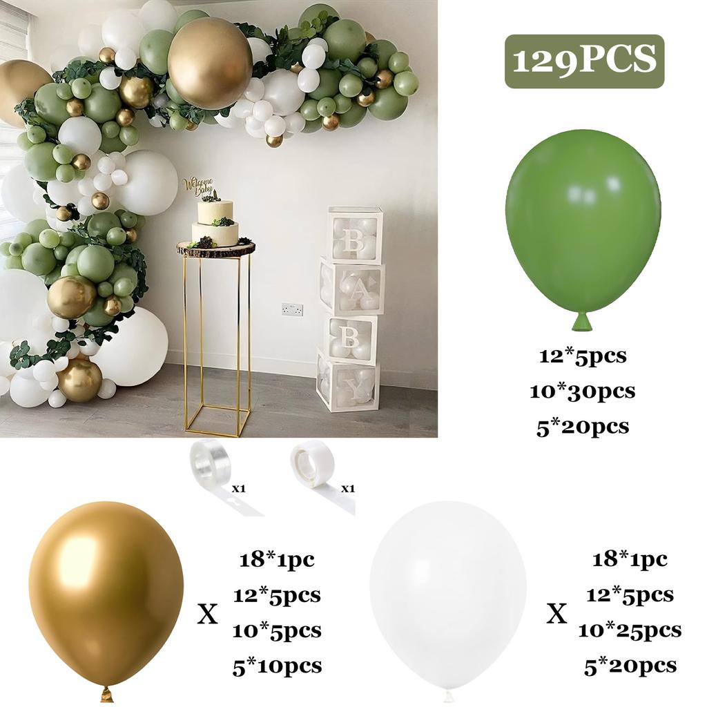 121PCS Multi-color Latex Balloon Set Suitable for Birthday Parties, Weddings, Valentine's Day Party Decoration