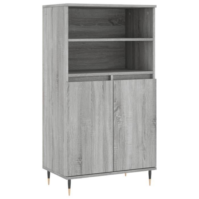 VidaXL Buffet haut Sonoma gris 60x36x110 cm Bois d'ingénierie 831482