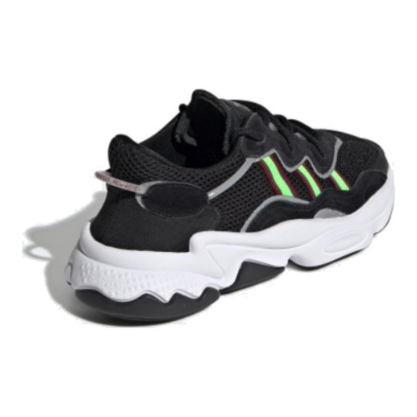Adidas Ozweego J 'Black Solar Green' (Unisex) Core Black / Solar Green / Onix Kids' Casual Shoes EE7772