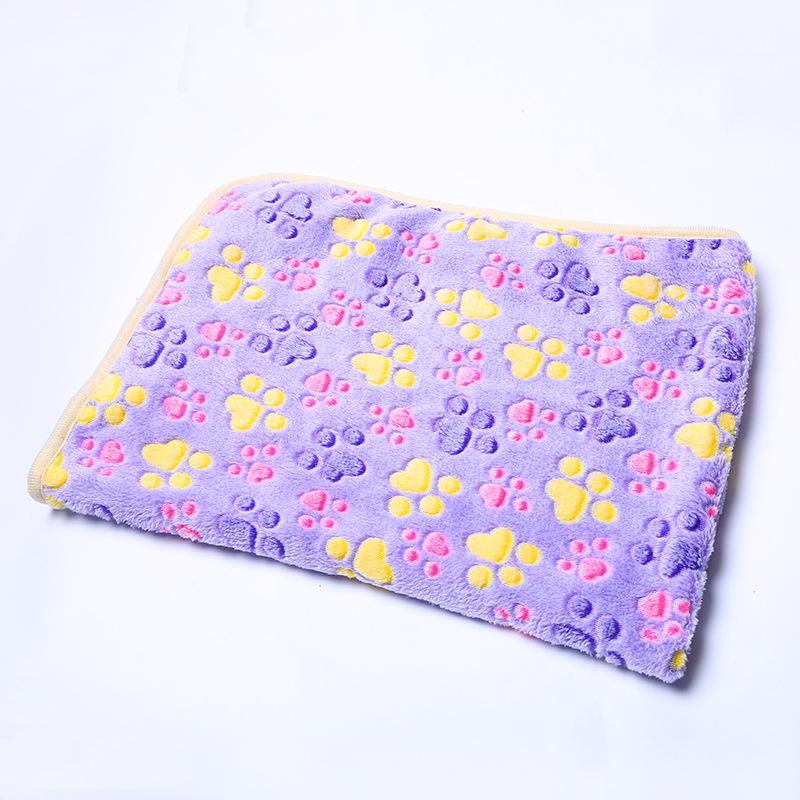 

Pad Dog Kennel Pet Blanket Warm In Autumn And Winter Thickened Wool Coral purple,20*20cm/7.9*7.9in