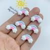 30Pcs New Cute Resin Mini Colorful Rainbow Series Flat Back Manicure Parts Embellishments For Hair Bows Accessorie