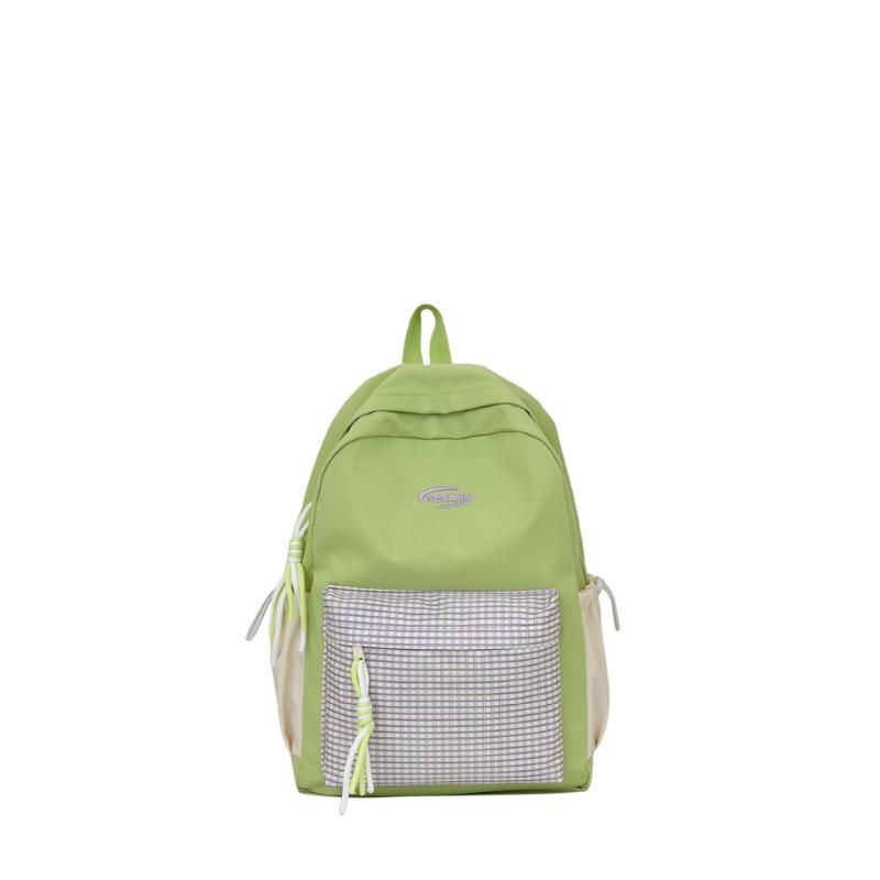 

Милий та свіжий рюкзак для студентів Легка сумка для поїздок на роботу та повсякденного використання With pendant зелений