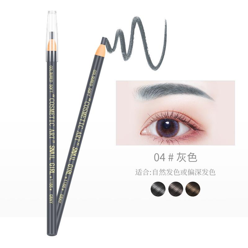 Snail Girl Anti-Counterfeiting Pull Line Waterproof Eyebrow Pencil, Makeup Artist Embroidery Without Makeup Belt 1818 Pull Line Eyebrow Pencil