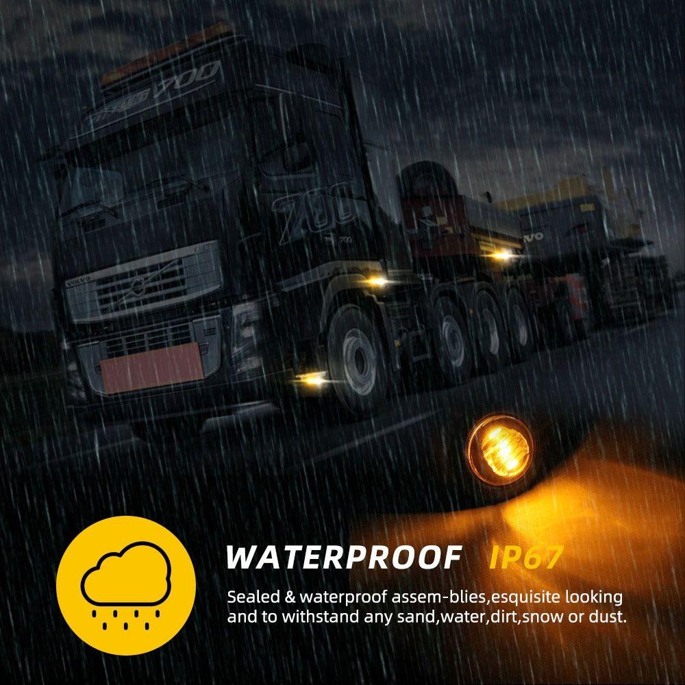 Clearance Lights Round Warning Tail Brake Lamp Turn Signal Lamp Auto Light LED Side Marker Light