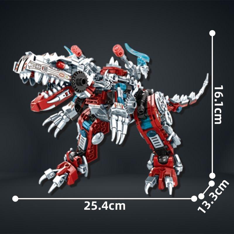 Kids Dinosaur T-Rex Building Blocks Toy Set Small Particle Assembly Semi-Mechanical Robot Model Boys Birthday Gift