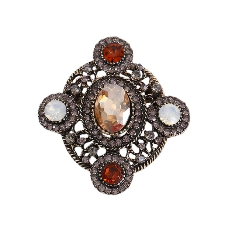 Lovely Bowknot Heart Oval Brooch With Rhinestones Detail, Chest Badge Accessory For Bridal Party And Cocktail Event