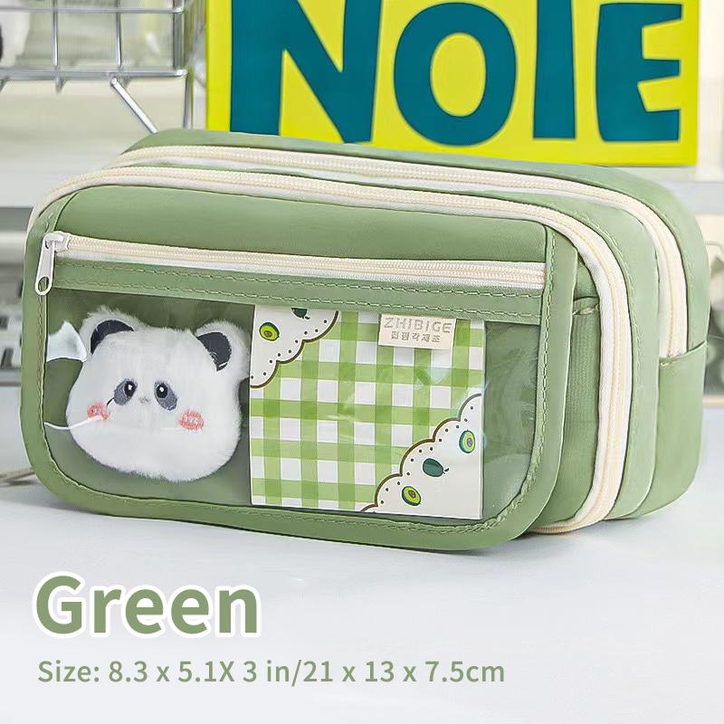Transparent Pencil Case for Girls New Large Capacity Pencil Case for Junior High School and Elementary School Students High Appe