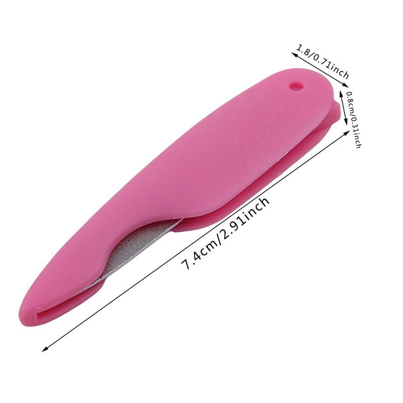 

1 шт. 7,4 см пилочка для ногтей случайный прочный стальной металлический складной инструмент из нержавеющей стали пилки для кутикулы инструмент для дизайна ногтей розовый