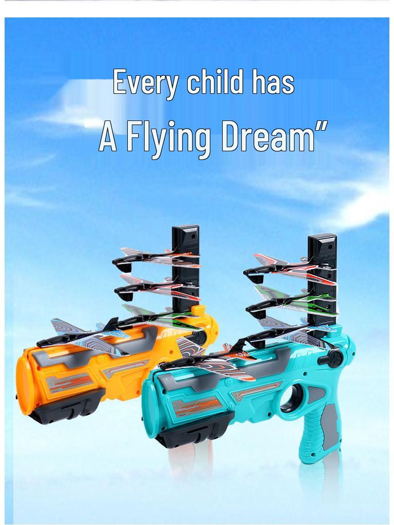 Kids' Foam Plane Launcher: One-Key Ejection Glider Toy
