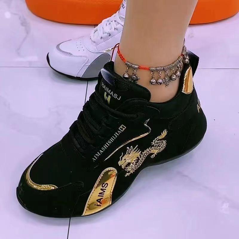 

2025 new foreign trade men s and women s same dad shoes women s large size running sports shoes white shoes trendy fashion men s shoes 36