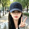 New Wide Brim Embroidered Baseball Cap Showing Face Small Artifact Soft Top Cap Daily Versatile Not Picky Hat Woman