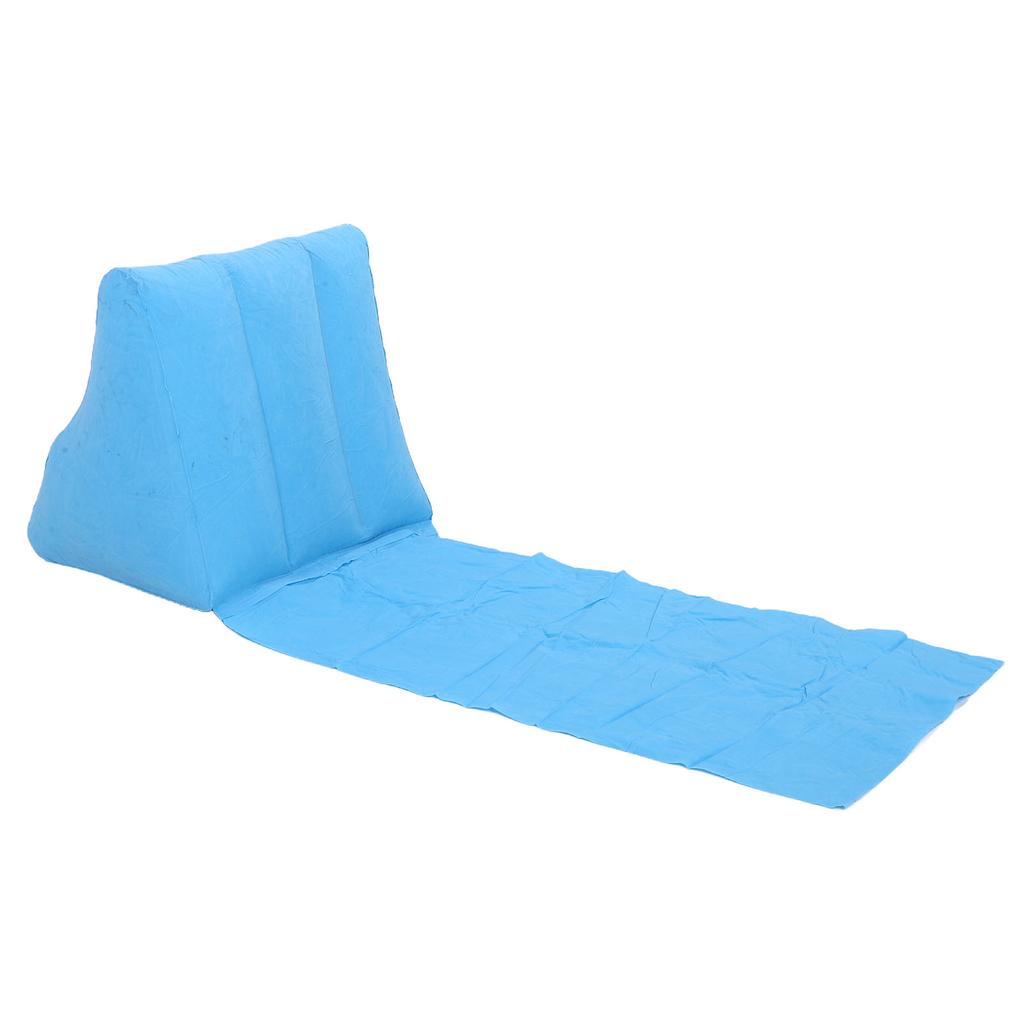 Inflatable Beach Chair Flocked Surface PVC Base Portable Reclining Beach Mat Lounger for Outdoor