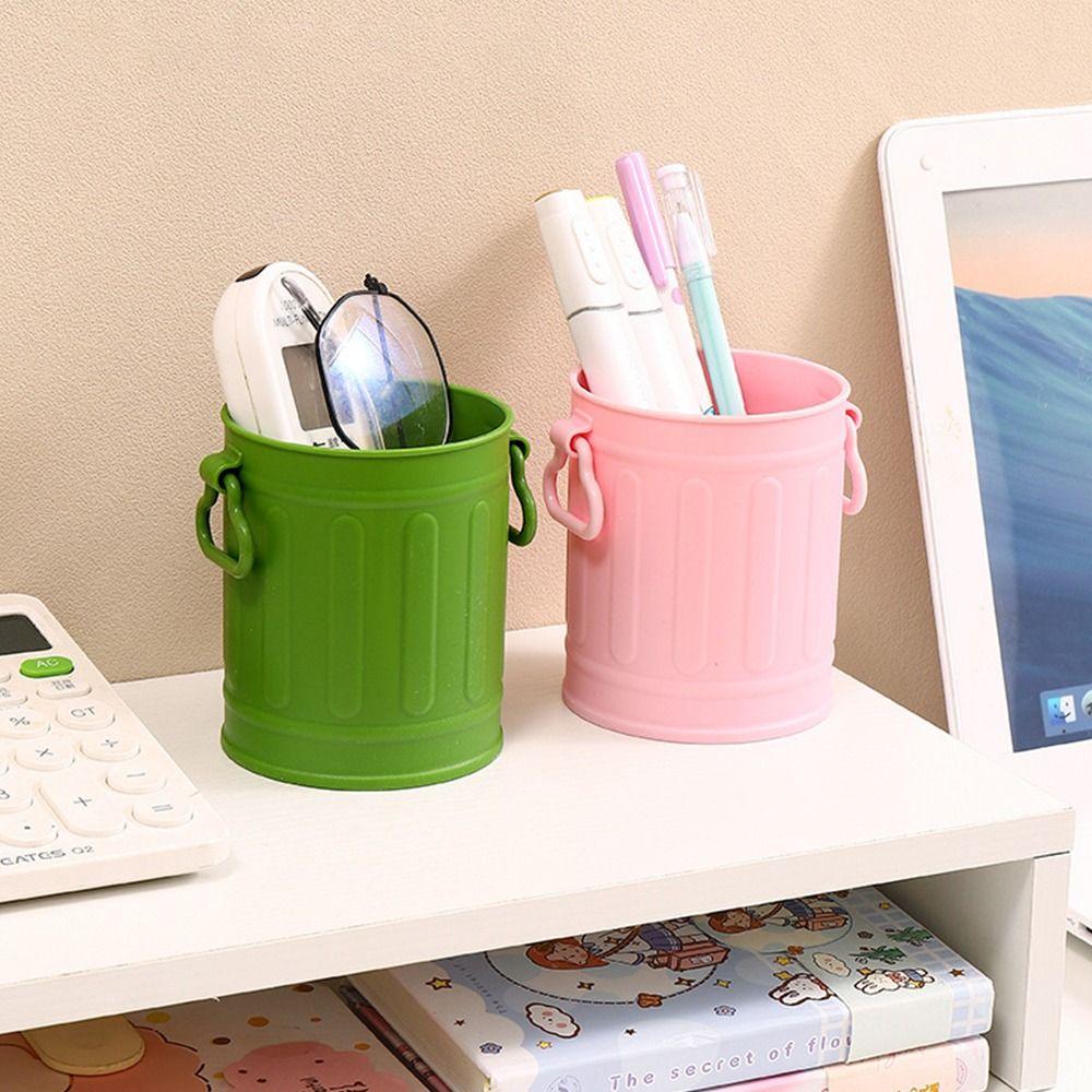 Multifunctional Cute Plastic Pen Box Large Capacity Convenient Storage of Pencils Tiny Things for Office School Home Bathroom