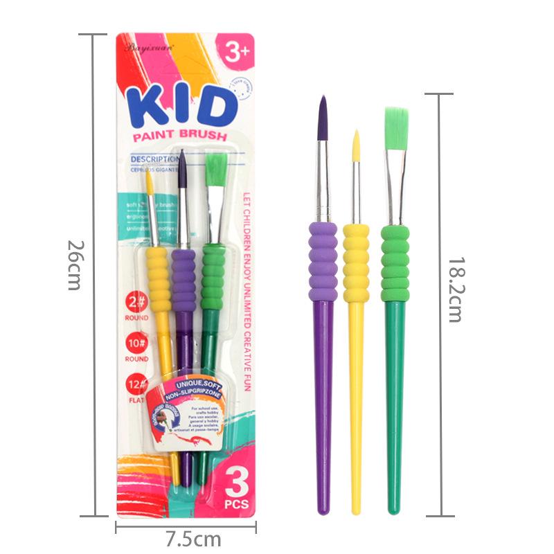 BoYiXuan Children s Candy Color Nylon Paintbrush Set for DIY Art and Graffiti