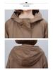 Women's 2024 Mid-Length Hooded Trench Coat for Spring & Autumn - Elegant Casual Style for Middle-Aged & Elderly