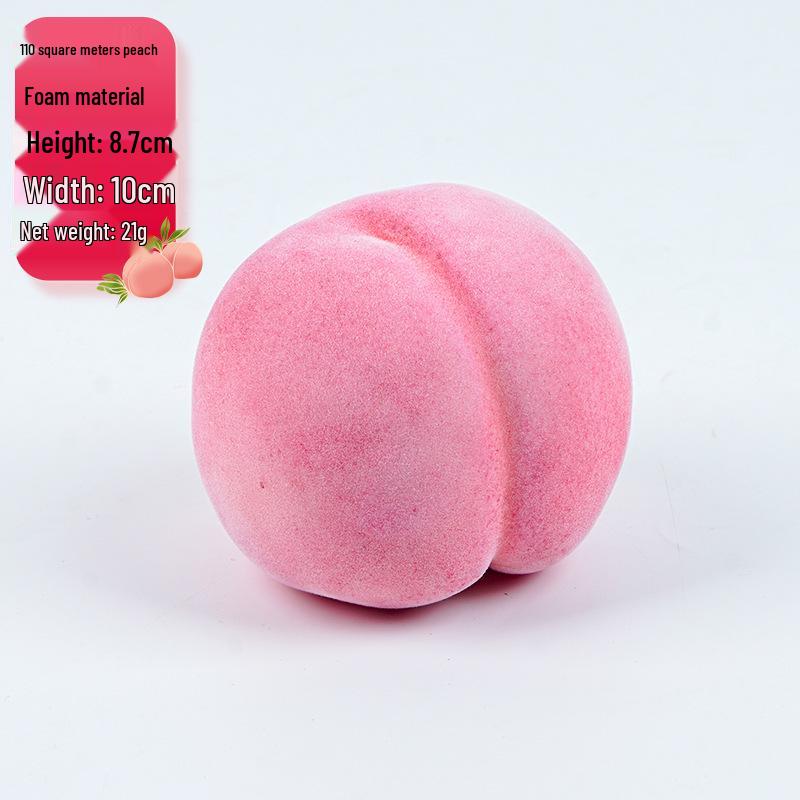 Seasonal Foam Fruit Ornaments: Large Flat Peach Simulation Model