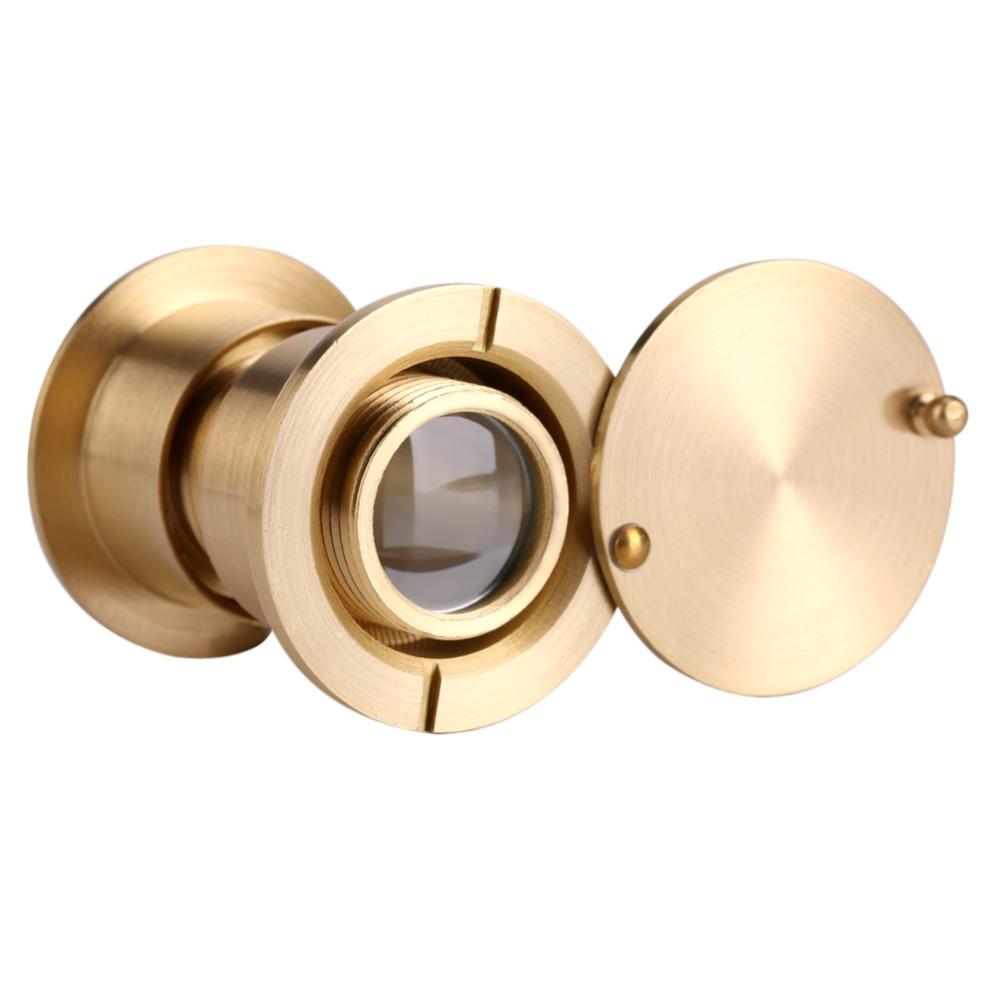 Brass Peephole Viewer Satin Gold Finish Security Door Viewer Premium Door Viewer Hotel