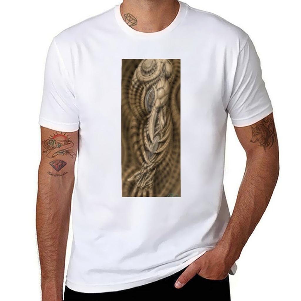 Hr Giger Tribute Arm Tshirt Odor Resistant Short Sleeve Top Tshirt