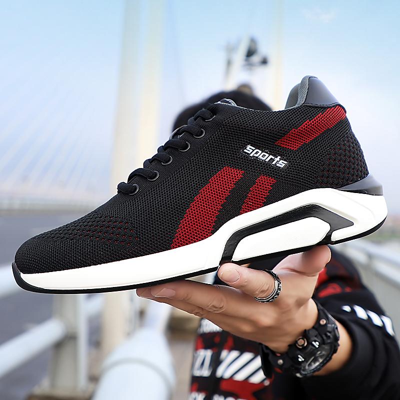 

Golden Sapling Spring Men s Shoes Invisible Internal Heighten Man Shoes Breathable Mesh Comfy Leisure Sports Sneakers 43 чёрный