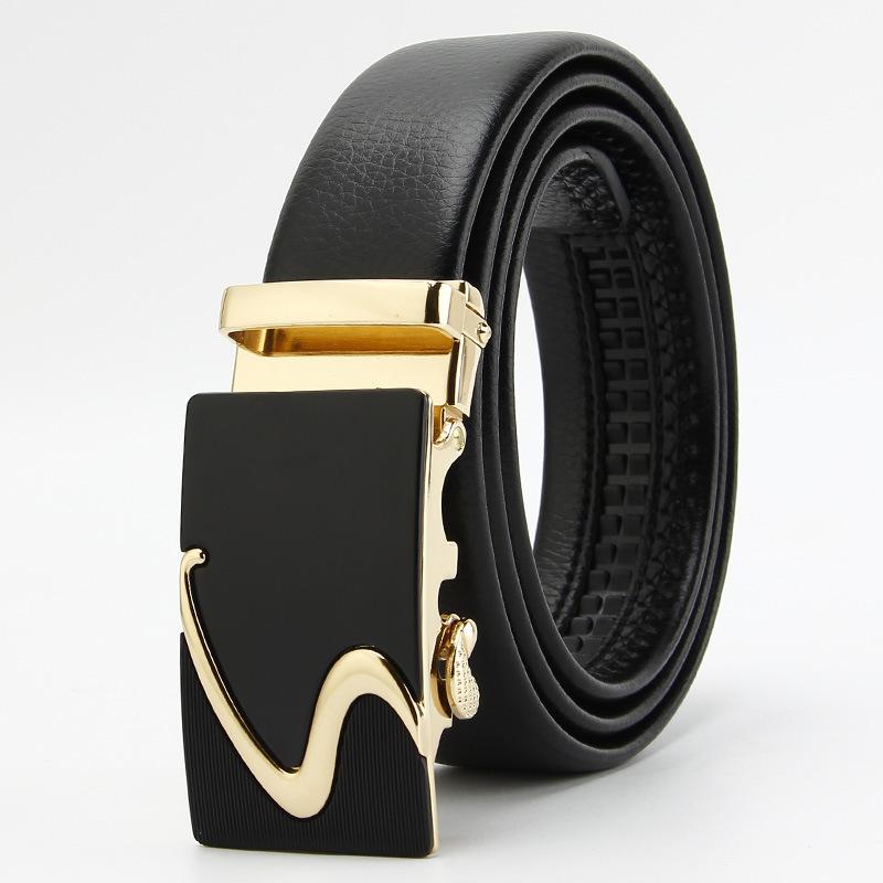 Microfiber Edging Automatic Buckle Belt  Men's Casual Belt  Men's Trouser Belt