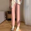 Women's Ice Silk High-Waisted Loose Fit Joggers - Spring/Summer Light Drape Wide-Leg Pants