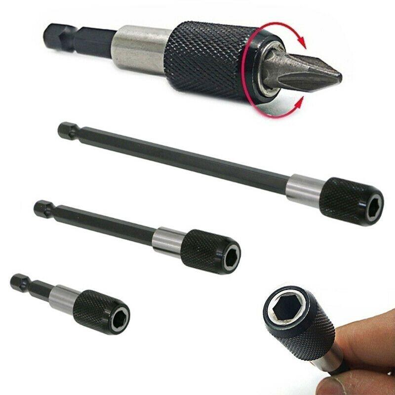 3pcs Set 1/4 Hex Shank Screw Driver Extension Bit Quick Release Holder Tool High Hardness Magnetic Drill Extension For Reliable Use