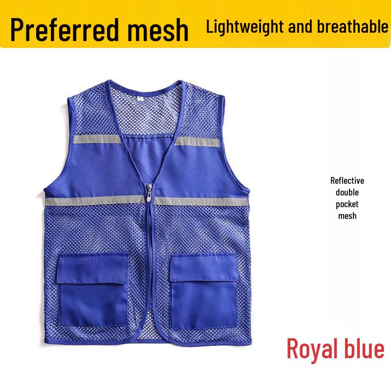 Custom Mesh Breathable Volunteer Vest with Logo for Events and Workwear