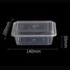 350ml Disposable Rectangular Plastic Takeout Containers with High Lids